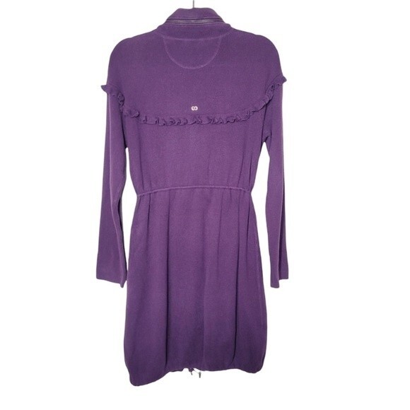 ESCADA SPORT Mock Neck Knee-Length jacket. Purple. Small - Picture 4 of 12